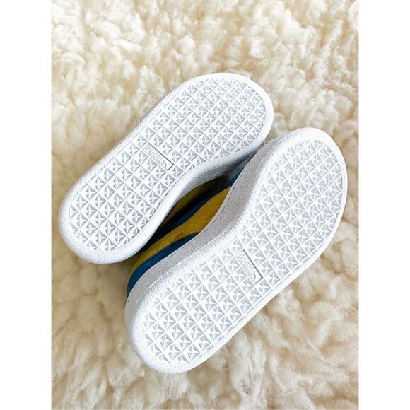 Puma Leather suede tropicali blue vibrant yellow Kids 12 - Picture 3 of 6